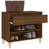Shoe Cabinet Brown Oak 70x36x60 cm Engineered Wood - 45-Degree Angle