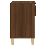 Shoe Cabinet Brown Oak 70x36x60 cm Engineered Wood - Low Angle