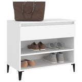 Shoe Cabinet White 70x36x60 cm Engineered Wood - 45-Degree Angle