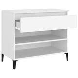 Shoe Cabinet White 70x36x60 cm Engineered Wood - Rear View