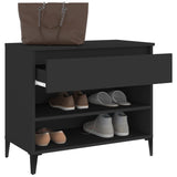 Shoe Cabinet Black 70x36x60 cm Engineered Wood - Top-Down View