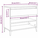 Shoe Cabinet Sonoma Oak 70x36x60 cm Engineered Wood - Extra Image