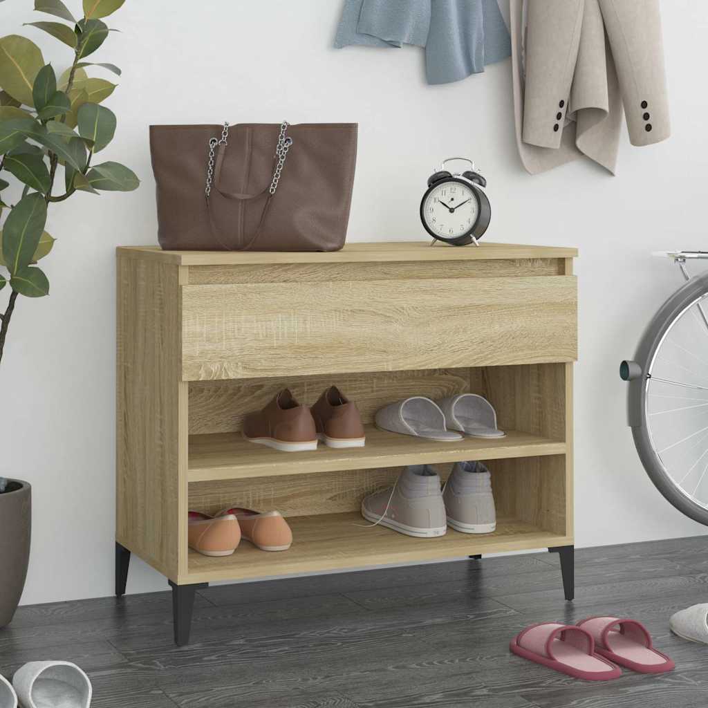 Shoe Cabinet Sonoma Oak 70x36x60 cm Engineered Wood