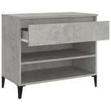 Shoe Cabinet Concrete Grey 70x36x60 cm Engineered Wood - Rear View