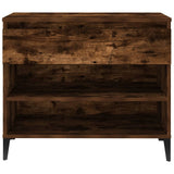 Shoe Cabinet Smoked Oak 70x36x60 cm Engineered Wood