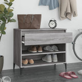 Shoe Cabinet Grey Sonoma 70x36x60 cm Engineered Wood - Side View