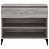Shoe Cabinet Grey Sonoma 70x36x60 cm Engineered Wood - Close-Up Angle
