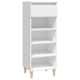 Shoe Cabinet White 40x36x105 cm Engineered Wood - Front View