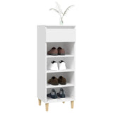 Shoe Cabinet White 40x36x105 cm Engineered Wood - Low Angle