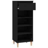 Shoe Cabinet Black 40x36x105 cm Engineered Wood - Top-Down View