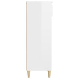 Shoe Cabinet High Gloss White 40x36x105 cm Engineered Wood - 45-Degree Angle
