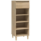 Shoe Cabinet Sonoma Oak 40x36x105 cm Engineered Wood - Front View