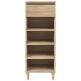 Shoe Cabinet Sonoma Oak 40x36x105 cm Engineered Wood - Side View