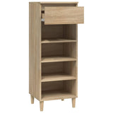 Shoe Cabinet Sonoma Oak 40x36x105 cm Engineered Wood - Top-Down View