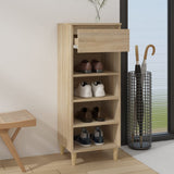 Shoe Cabinet Sonoma Oak 40x36x105 cm Engineered Wood - Rear View