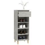 Shoe Cabinet Concrete Grey 40x36x105 cm Engineered Wood - Close-Up Angle
