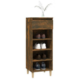 Shoe Cabinet Smoked Oak 40x36x105 cm Engineered Wood - Low Angle