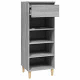 Shoe Cabinet Grey Sonoma 40x36x105 cm Engineered Wood - Rear View