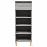 Shoe Cabinet Grey Sonoma 40x36x105 cm Engineered Wood - Close-Up Angle