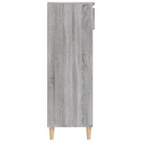 Shoe Cabinet Grey Sonoma 40x36x105 cm Engineered Wood - Low Angle