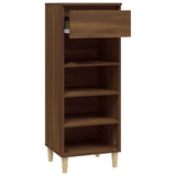 Shoe Cabinet Brown Oak 40x36x105 cm Engineered Wood - Top-Down View