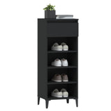 Shoe Rack Black 40x36x105 cm Engineered Wood - Top-Down View