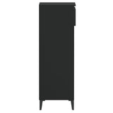Shoe Rack Black 40x36x105 cm Engineered Wood - Close-Up Angle