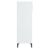 Shoe Rack High Gloss White 40x36x105 cm Engineered Wood - Close-Up Angle