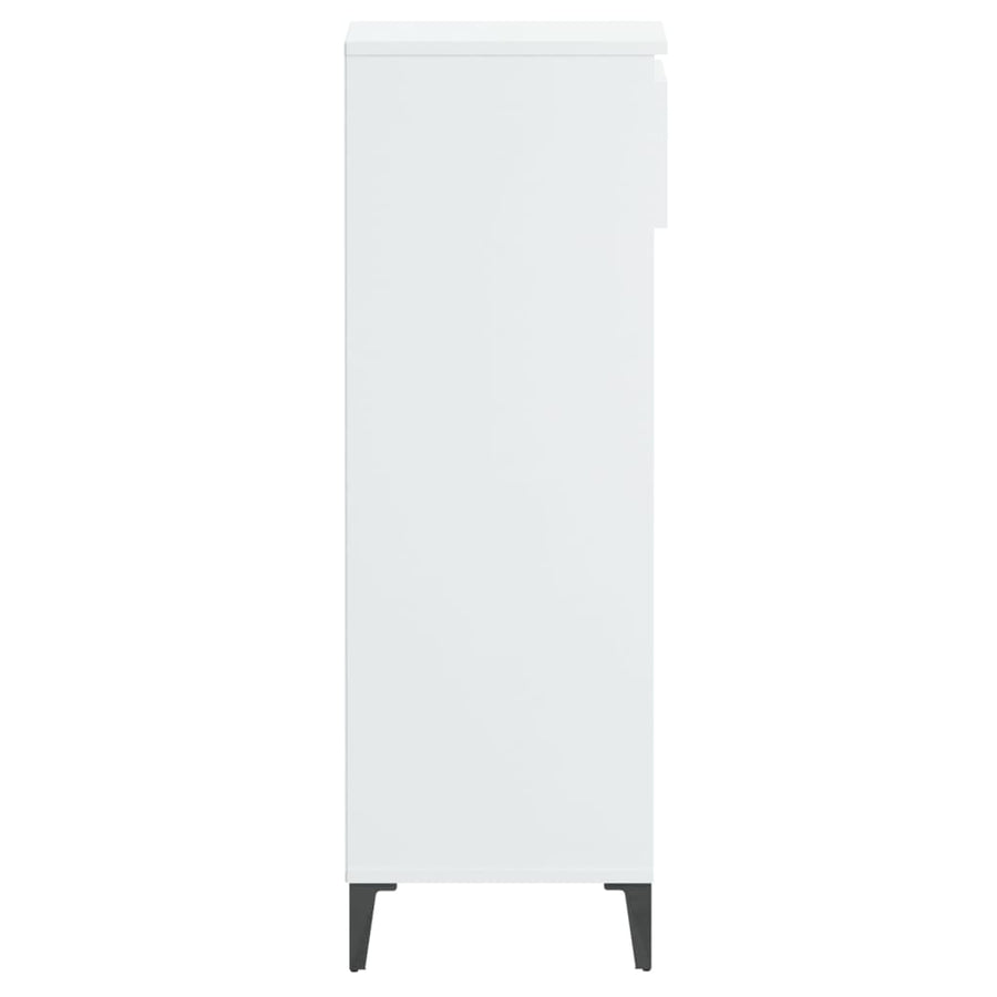 Shoe Rack High Gloss White 40x36x105 cm Engineered Wood