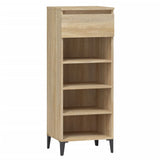 Shoe Rack Sonoma Oak 40x36x105 cm Engineered Wood - Front View