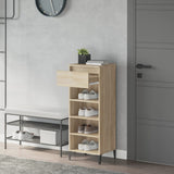 Shoe Rack Sonoma Oak 40x36x105 cm Engineered Wood - Side View
