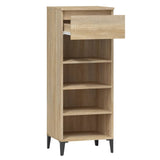 Shoe Rack Sonoma Oak 40x36x105 cm Engineered Wood - Rear View