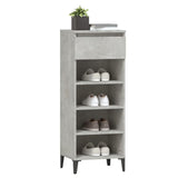 Shoe Rack Concrete Grey 40x36x105 cm Engineered Wood - Top-Down View