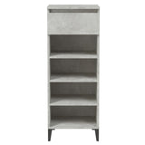 Shoe Rack Concrete Grey 40x36x105 cm Engineered Wood - 45-Degree Angle