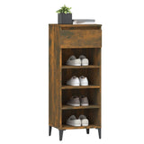 Shoe Rack Smoked Oak 40x36x105 cm Engineered Wood - Top-Down View