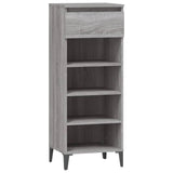Shoe Rack Grey Sonoma 40x36x105 cm Engineered Wood - Front View