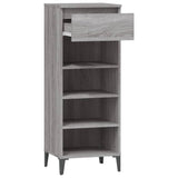 Shoe Rack Grey Sonoma 40x36x105 cm Engineered Wood - 45-Degree Angle