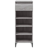 Shoe Rack Grey Sonoma 40x36x105 cm Engineered Wood - Rear View