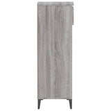 Shoe Rack Grey Sonoma 40x36x105 cm Engineered Wood - Close-Up Angle