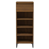 Shoe Rack Brown Oak 40x36x105 cm Engineered Wood - 45-Degree Angle