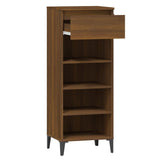 Shoe Rack Brown Oak 40x36x105 cm Engineered Wood - Rear View
