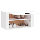 Wall-mounted Shoe Cabinet White 70x35x38 cm Engineered Wood - Top-Down View