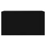 Wall-mounted Shoe Cabinet Black 70x35x38 cm Engineered Wood - 45-Degree Angle