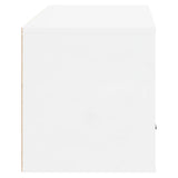 Wall-mounted Shoe Cabinet High Gloss White 70x35x38 cm Engineered Wood - Rear View