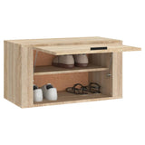 Wall-mounted Shoe Cabinet Sonoma Oak 70x35x38 cm Engineered Wood - Top-Down View
