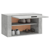 Wall-mounted Shoe Cabinet Concrete Grey 70x35x38 cm Engineered Wood - Top-Down View