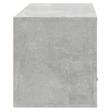 Wall-mounted Shoe Cabinet Concrete Grey 70x35x38 cm Engineered Wood - Rear View