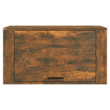 Wall-mounted Shoe Cabinet Smoked Oak 70x35x38 cm Solid Wood Pine - 45-Degree Angle