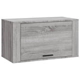 Wall-mounted Shoe Cabinet Grey Sonoma 70x35x38 cm Solid Wood Pine - Front View