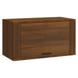 Wall-mounted Shoe Cabinet Brown Oak 70x35x38 cm Solid Wood Pine - Front View
